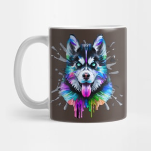 Siberian Husky Happy Dog Colorful Graphic Mug